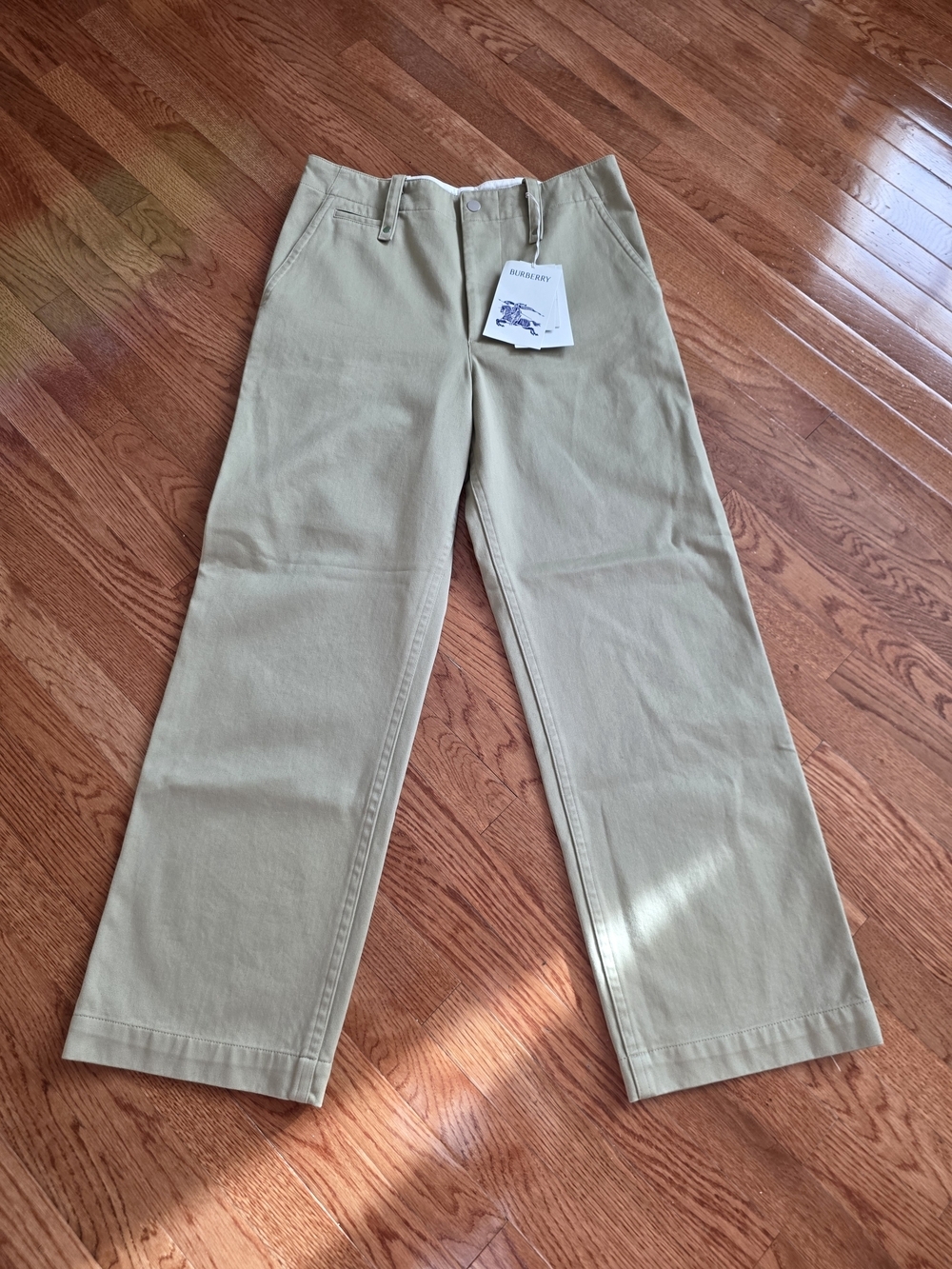 Burberry Men's Khaki Straight-Leg Chinos